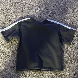 Fashion Nova Kids' Black Tee with White Stripes